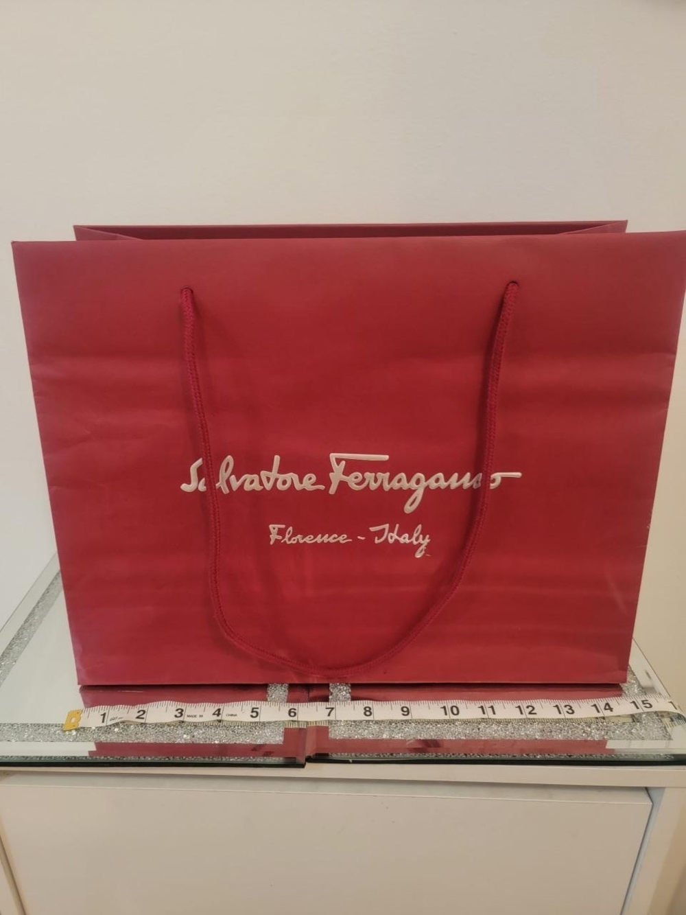 Salvatore Ferragamo Red Logo Rope-Handle Tote Bag